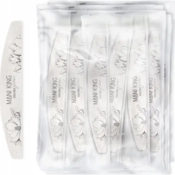 Pilník na nehty 100/150 Půlměsíc Slim ve fólii Flora Mani King 100 ks