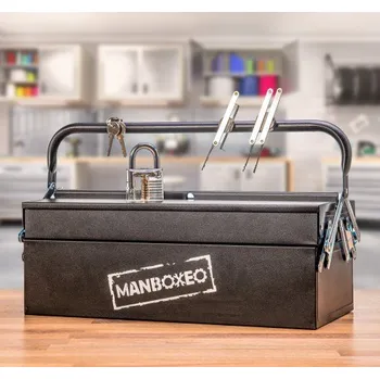 Hlavolam Toolboxeo + zámek, sada šperháků (prázdný box)