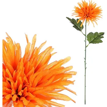 umělá květina Umělá řezaná chryzantéma v oranžové barvě - trvalá květinová dekorace Barva: Oranžová
