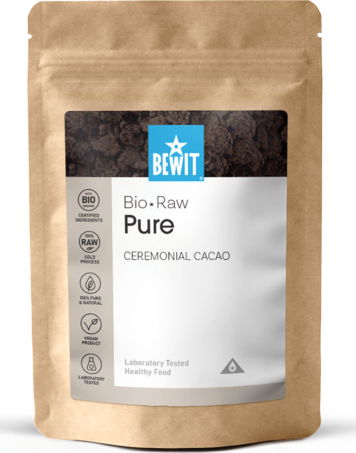 BEWIT Ceremoniální kakao Pure, BIO RAW - 1000 g