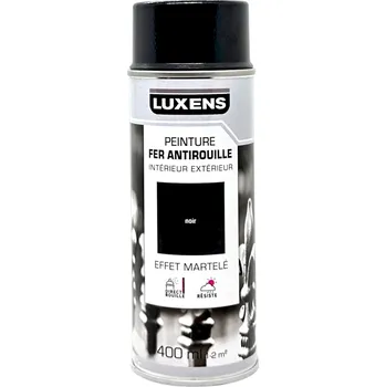 Barva ve spreji Luxens Antikorozní lak s kladívkovým efektem Černý sprej 400 ml