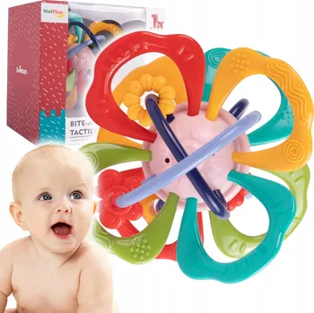 Měkké chrastítko míček kousátko PRO MIMINKA