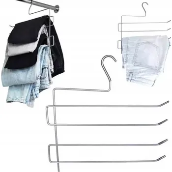 Věšák Kovový věšák na kalhoty na 4 páry kalhot
