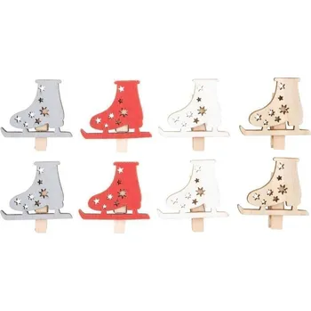 Brusle dřevěná na kolíčku 4,5 cm (8 ks)