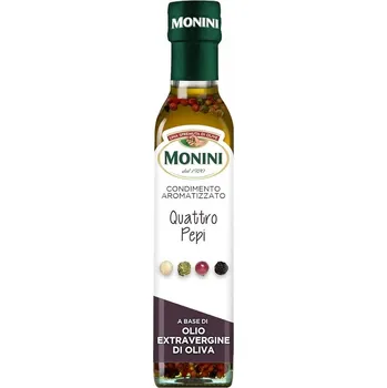 Rostlinný olej Monini olivový olej s příchutí čtyř pepřů 250ml
