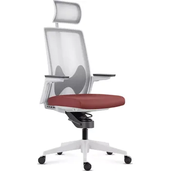Zdravotní kancelářská židle Adaptic BUTTERFLY SILVER Šedo-červená