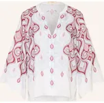 Ivi Collection Dámská Lněná Halenka, krémová / tmavě červená...