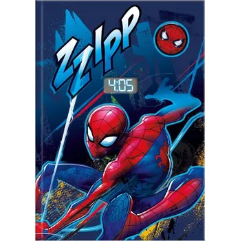 Zápisník Zápisník s LCD hodinami Spiderman