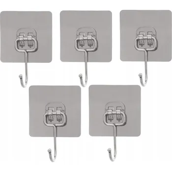 Věšák Háček věšák samolepicí ocelový 6,5 cm 5 ks