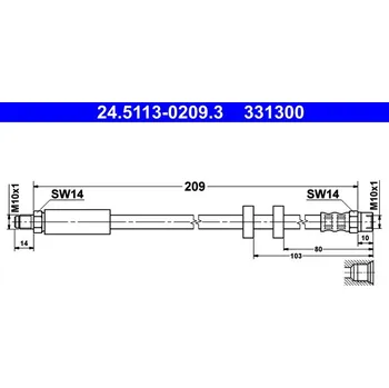 Brzdová hadice Brzdová hadice ATE 24.5113-0209.3