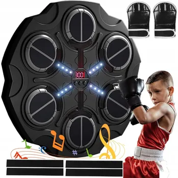 HUDBA BOXERSKÝ TRENAŽÉR S TRÉNINKOVOU STĚNOU PRO DĚTI S NASTAVITELNOU VÝŠKOU