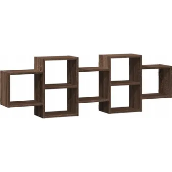 police VidaXL Závěsná police, hnědý dub, 129x18x42 cm