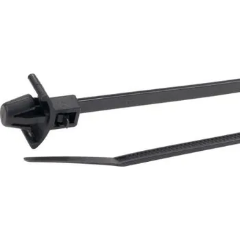 Stahovací páska Kabelová vázací páska Děsnitelný 115-07010 RT50RSF-PA66-BK 215mm 4,6 mm Černá Polyamid 6.6 (PA66) HellermannTyton