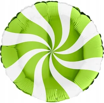 Balónek Kruh bílo-limetkově zelený 18"/46 cm fóliový balónek nafukovací