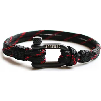 Náramek Pánský náramek Argento paracord 21 cm černý