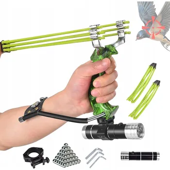 Bezpečnostní kamera Prak s mířidly lovecký + 100 kuliček + 3x gumičky