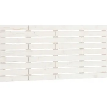 Čelo postele, bílé, 146x3x63 cm, masivní borovicové dřevo