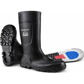 Pracovní obuv Holínky Pracovní gumové holínky DUNLOP S5 s ocelovou špičkou, pánské, černé