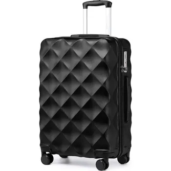 KONO ultralehký skořepinový kufr - ABS/polykarbonát - černá - 57L K2395L