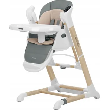 Jídelní židlička 3v1, Houpačka, Lehátko, Houpátko Carrello Cascata, (Š) Šedá