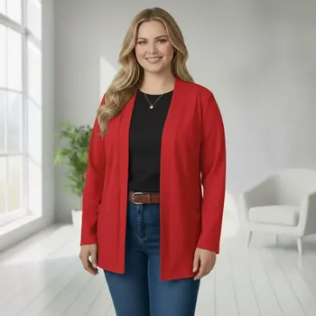 Dámské sako Dámský kardigan Sylwia červený M3477