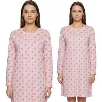 Dámská noční košile Košile noční s dlouhým rukávem ARAZ bavlněná XL