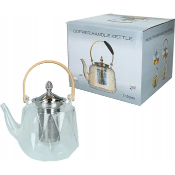 Konvice na čaj Konvice skleněná se sítkem