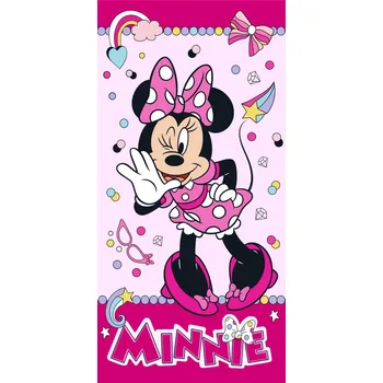 BrandMac Dětská bavlněná osuška MINNIE Funny růžová 70x140 cm