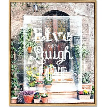 Obraz Stylový plátěný obraz 50x60 cm v rámečku s městským motivem Barva: Vícebarevná