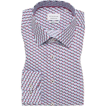 Pánská košile Košile Eterna Modern Fit Print lodičky velikost: 43, délka rukávu: dlouhý rukáv