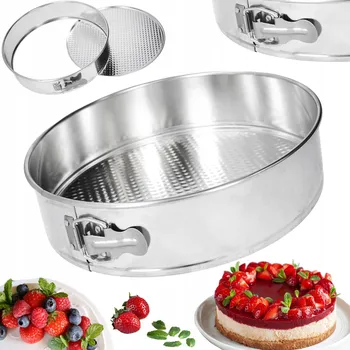 Nádoba na pečení FORMA NA DORT PLECH NA PEČENÍ KULATÝ 26 CM VYJÍMATELNÉ STŘÍBRNÉ DNO