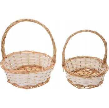 Nákupní košík Košík proutěný bílý 2 ks