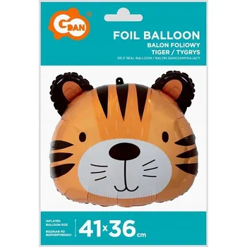 Balónek Fóliový balónek Tygr 41x36 cm hlava