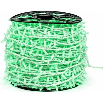 Dekorativní svítidlo DECOLED LED světelný řetěz 100 m, 2000 zelených diod, bílý kabel, IP44