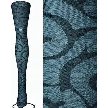 Dámské spodní prádlo Punčocháče vzorované Calzamia 40den modré begin/nero velikost 4