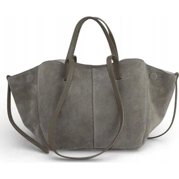 Kabelka MORANTI kabelka z pravé přírodní semišové kůže - bezbarvá