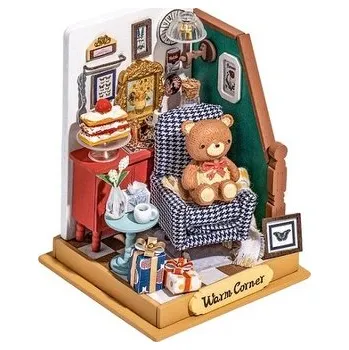 3D puzzle RoboTime miniatura domečku Prázdninový obývací pokoj
