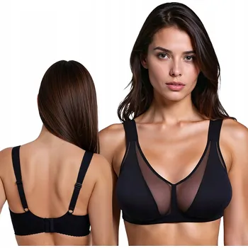 Podprsenka Vivisence 1088 černá tyl široká ramínka Podprsenka měkká MĚKKÁ 90F