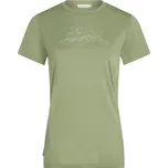 Dámské triko Icebreaker Women Merino 150 Tech Lite SS Tee Sparkling Stars Velikost: S / Barva: zelená