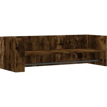 police Nástěnná police, kouřový dub, 100x35x30,5 cm