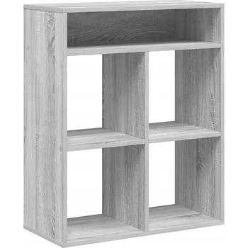 Knihovna Regál na knihy, šedý dub sonoma, dřevěný materiál