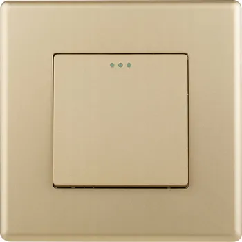 vypínač Jednopólový vypínač světla nástěnný zlatý plastový LUUNA