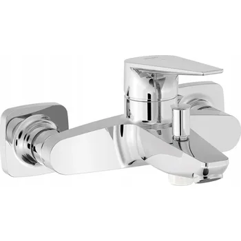 Vodovodní baterie Nástěnná vanová baterie páková TRES Canigó Plus stříbrná