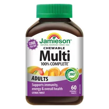 Zdraví Jamieson Multi COMPLETE pro dospělé tablety na cucání s příchutí citrusového ovoce 60 tbl.