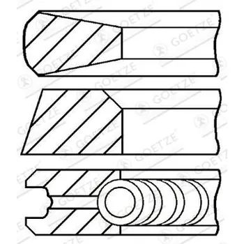 Motor automobilu Sada pístních kroužků GOETZE ENGINE 08-105500-00
