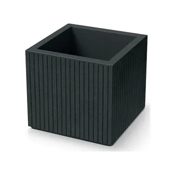 Květináč Květináč CORO SQUARE 40 cm - barva: tmavě šedá