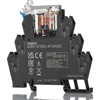 Relé Elektromechanické relé rozhraní 24V dc SPDT Lišta DIN 50mA 30V G2RV-ST 440V ac