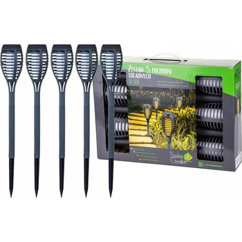 Venkovní osvětlení Solární lampa zapichovací Saska garden černá 46,5 cm 5 ks