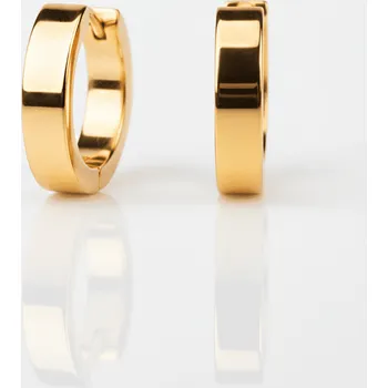 Náušnice Elegantní kruhové náušnice „Pure Classic“ 2 cm z pozlacené oceli č. 1865
