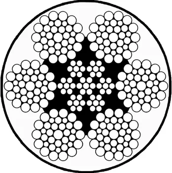 Lano Pozinkované lano potažené PVC 6x36WS-IWRC Lano - průměr: 16 mm, PVC barva: Transparentní, Průměr včetně PVC: 18 mm